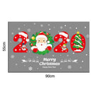 2020 Near Year Christmas Wall Stickers Cartoon Snowman Santa Claus Window S W5A8