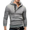 Men Teenager Boy Autumn Long-Sleeves Zipper Hoodie Sweatershirt (Grey L) A#S