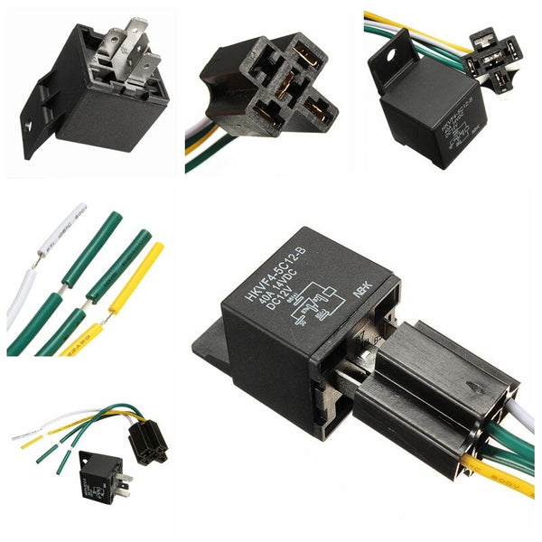 Car Auto DC 12V Volt 30/40A Automotive 4 Pin 4 Wire Relay&Socket 30amp/40amS Gw