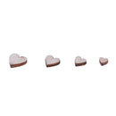 100pcs Mixed Heart Shaped Wood Chips DIY Handmade Accessories Decoration