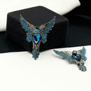 Fashion Eagle Brooches Animal Rhinestone Clothes Lapel Pin Badges Jewelry