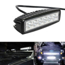 18W 2X 6inch Flood LED Work Light Bar Driving Lamp SUV Truck UTE Offro PVT