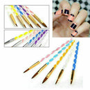 5x Acrylic Nail Art UV Gel Carving Pen Brush Liquid No.4 W8P0 8 DIY 6 10 Po L3T0