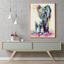 Colorful Elephant DIY Oil Painting By Numbers Hand Painted Wall Art Picture A