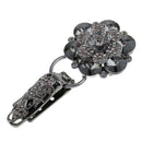 5Pcs DIY Floral Rhinestone Duck-mouth Clasp Buckle Button for Sewing Crafts
