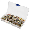 Rivet Nut Tool Kit 175pcs Mixed Zinc Yellow Plated Steel Rivnut Insert Nutsert