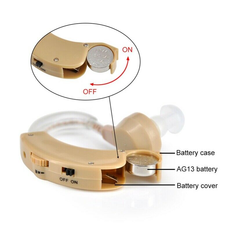 Axon Hearing Aids Small Mini Behind The Ear Best Sound Voice Amplifier Adju H6I1