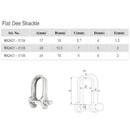 6mm Stainless Screw Pin Bow Shackle Corrosion Resistance for Marine or Yacht