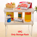 Cupboard Single Layer Kitchen Storage Rack Folding Shelf  Organizer