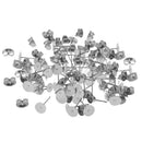 30 Pairs Stainless Steel Ear Posts Butterfly Backs DIY Crafts Earring Pad