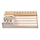 Wooden Organizer Tattoo Paint Bottles Display Rack Brushes Holder Stand Epo