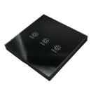 Durable Touch Black Glass Touch Remote Control On Off Switch 3 Gang