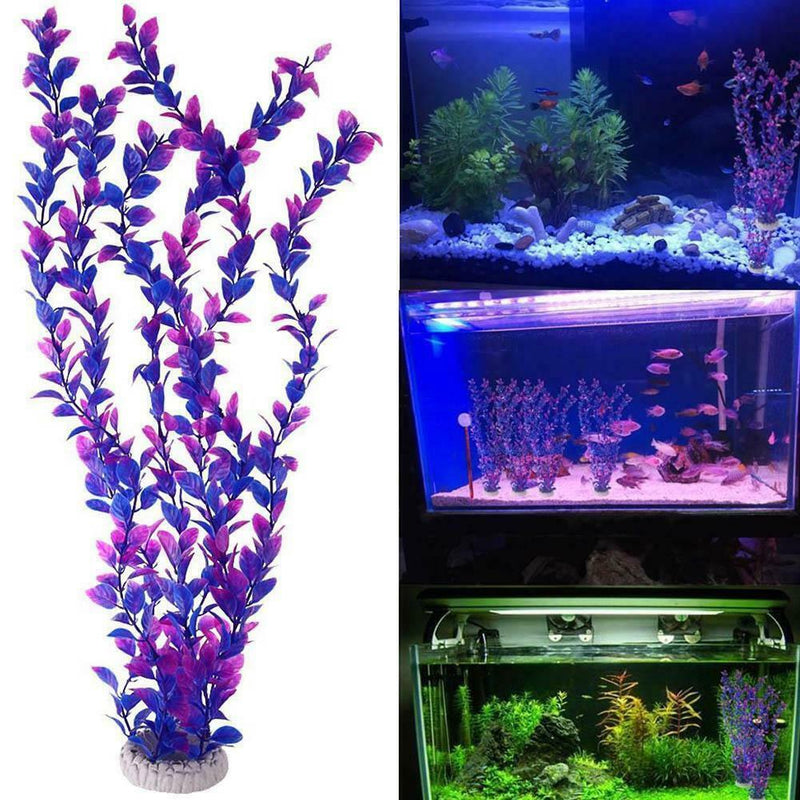 Fish Tank Aquarium Ornament Decor Artificial Plastic-Underwater-Grass Plant 25cm