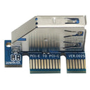 UEX101 PCI-E X1 to X1 Extension Riser Card Adapter with USB3.0 Cable A6O8