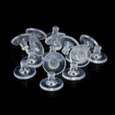 Lot 100X Silicone Earring Backs Clear Soft Rubber Ear Stud Blocked Stoppers 11mm