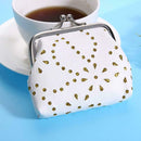 Women Kids Hollow Mini Coin Wallets PU Leather Clip Card Clutch Holder Case