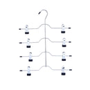 Multifunctional Metal Tier Clothes Closet Hangers Organizer Sliver