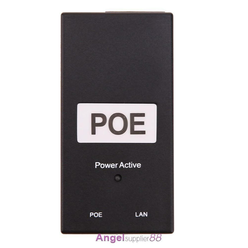 48V 0.5A 24W Desktop POE Power Injector Ethernet Adapter Surveillance CCTV