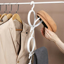 6pcs Space Saving For Door Portable Foldable Home Organizer Scarf Hat Rack White