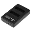 AHDBT-401 LCD Dual Port USB Battery Charger for GoPro Hero 4 Action Camera