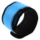 Nylon Fabric LED Wristband Lighting Slap Wrap Armband, Blue