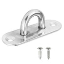 Stainless Steel Oblong Shaped Pad Eye Plate Boat Deck Hinge Hardware 89mm