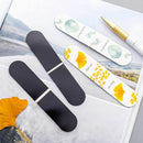 4pcs/set Autumn Leaf Simple Plant Magnetic Bookmark Book Marker Page Clip Office