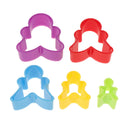 5Pcs/Set Random Colors Plastic Cookie Cutter Set Cute Gingerbread Man Biscuit