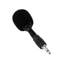 Black Travel Mini Flexible Hold 3.5MM Stereo Microphone for Laptop/Notebook