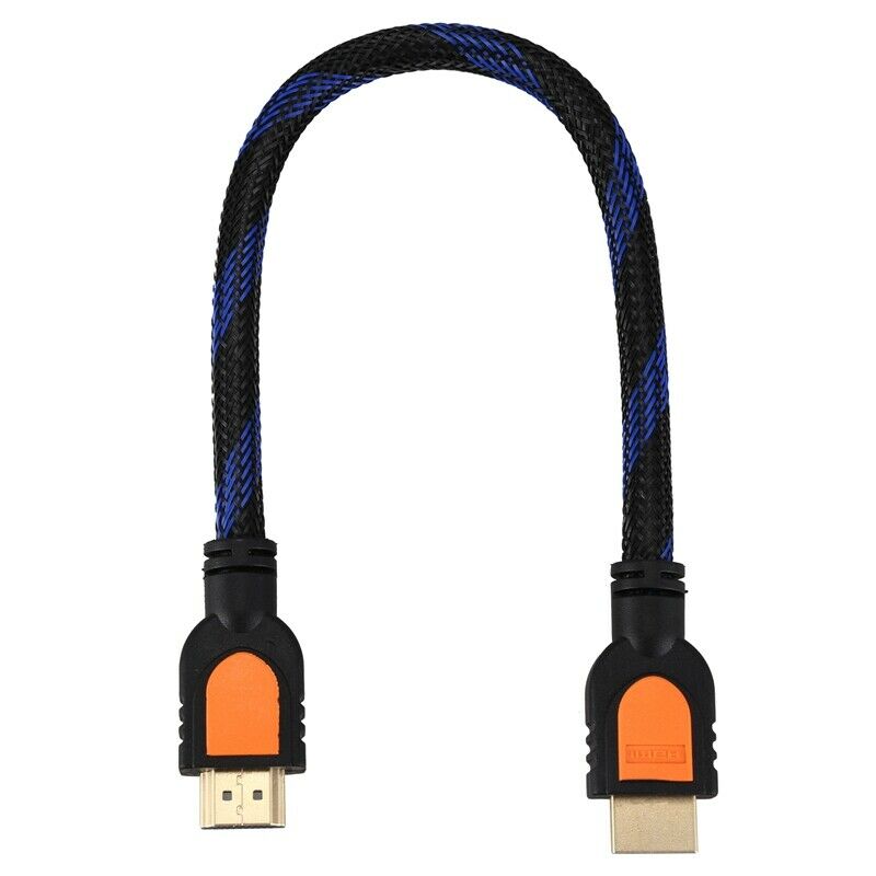 5X(Ethernet HDMI Male to HDMI Male m/m Adapter Cable 30cm 12" for TV ComputU9M1)