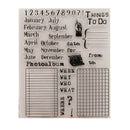 Calendar Rubber Clear Stamp Cling Seal Scrapbooking Diary Card DIY Decor Craf TO