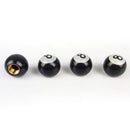 4 Pcs Universal Car Truck Bike "Pool 8 Ball" Tire Valve Stem Caps Wheel Rims MO