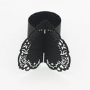 50pcs Love Shape Napkin Buckle Serviette Tissue Ring Decor Table Party Black