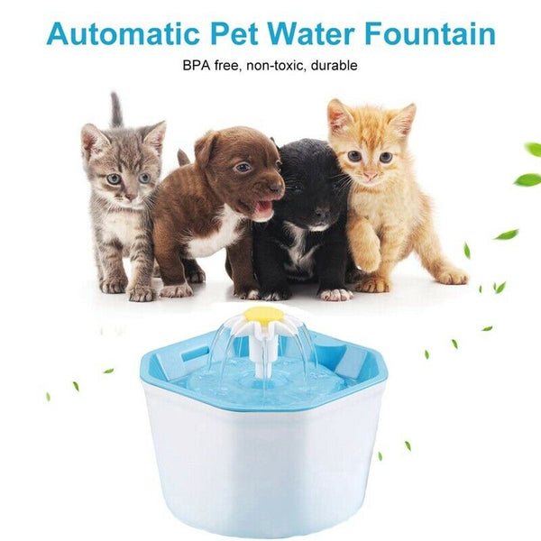Cat Water Fountain, Flower Drinking Fountain 1.6L Pet Water Dispenser Super