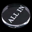 Clear Acrylic Casino Party Game Dealer Button ALL IN Button Zhuang Button for