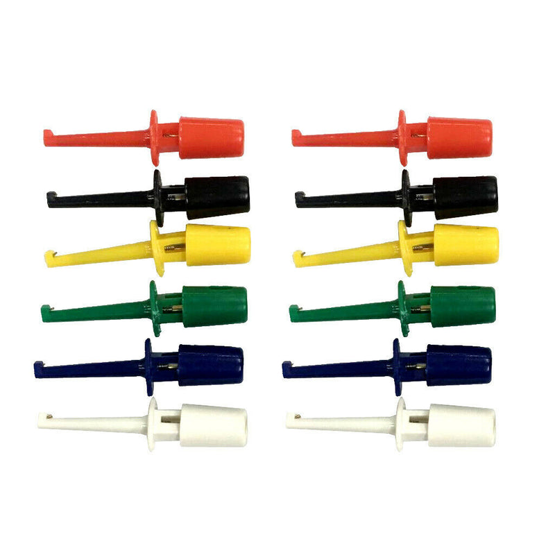 6pairs Mini SMD Ic Single Hook Clip Grabbers Test Probe Cable for Multimeter