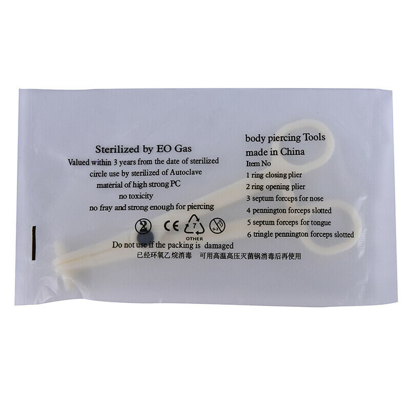 Ear Lip Navel Nose Tongue Septum Forcep Clamp Plier Tool For Body Pierc xiP` Gw