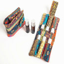 6 Slots Essential Oil Organizer Portable Folding 10ml Roller Bottle Travel Print