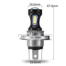 2Pcs H4 Motorcycle 3030 Led High And Low Beam Headlight Bulb 6500K 12-24V M