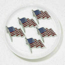 American Flag USA National Flag Star Lapel Pins Crystal Brooch Badge Y4K7 M S8A7