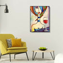 5D DIY Full Drill Diamond Painting Wine Women Cross Stitch Embroidery Craft