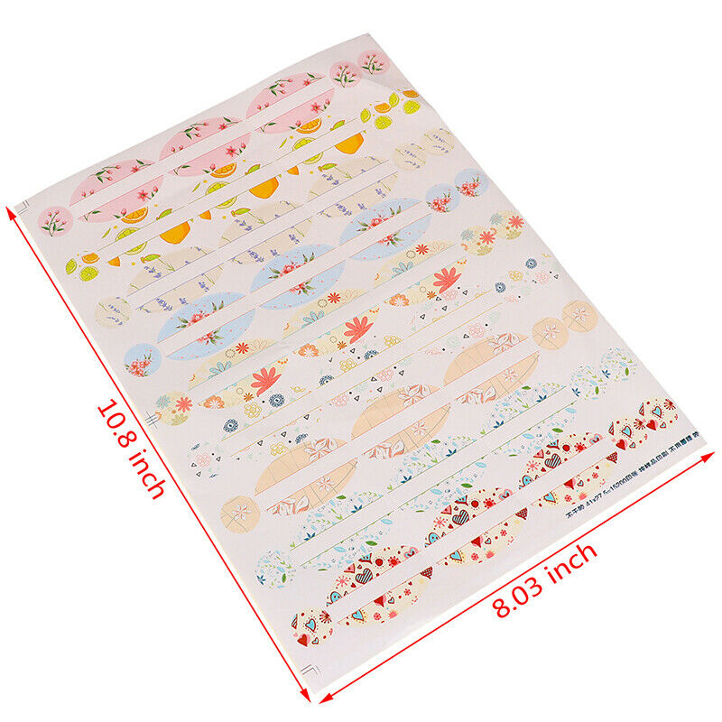 4 Sheets Empty Essential Oil Perfume Bottle Roller Labels Stickers Oval Roun Bj