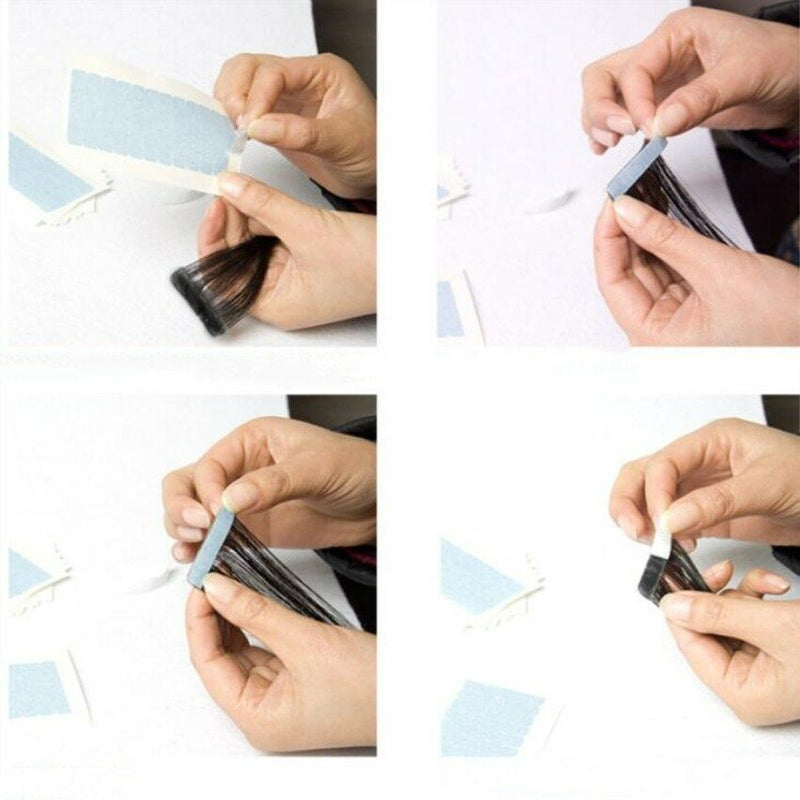 5Sheet 60pcs Waterproof Double Sided Tape Hair Extension Wig Adhesive Glue Tapes