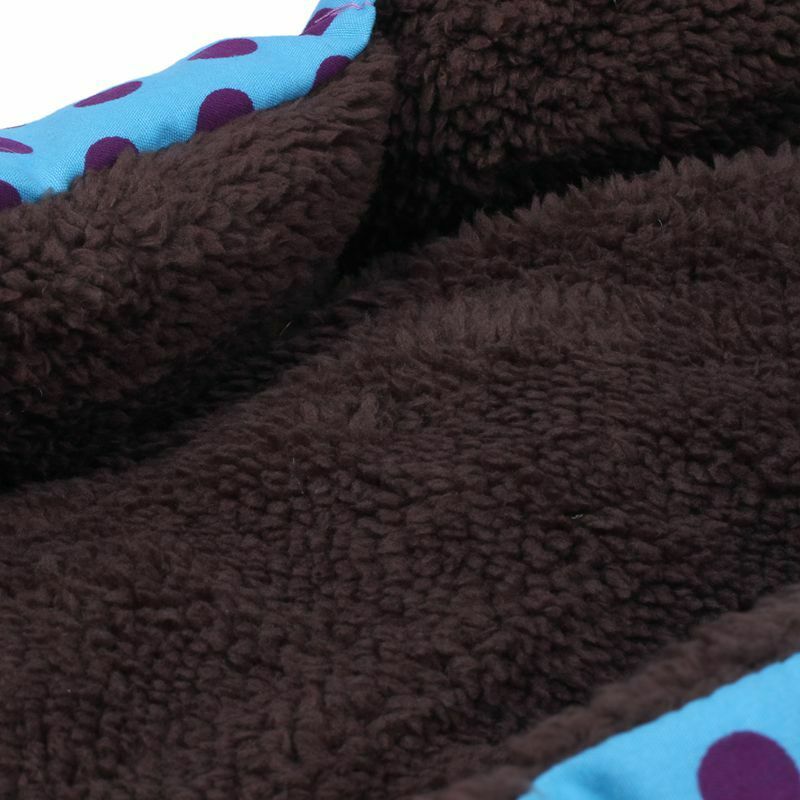 Removable cushion House Bed for Pets Dog Cat S Blue, Black dots