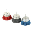 3Pcs 3 Inch 75Mm Dia Cup-Shaped Abrasive Nylon Wire Polishing Cleaning Brus