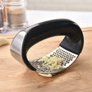 Stainless Steel Garlic Press Manual Crusher With Peeling Tube Cleaning Brush