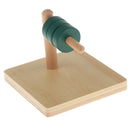 Wooden Montessori Discs on Horizontal Dowel - Geometry Toys For Kids - Train