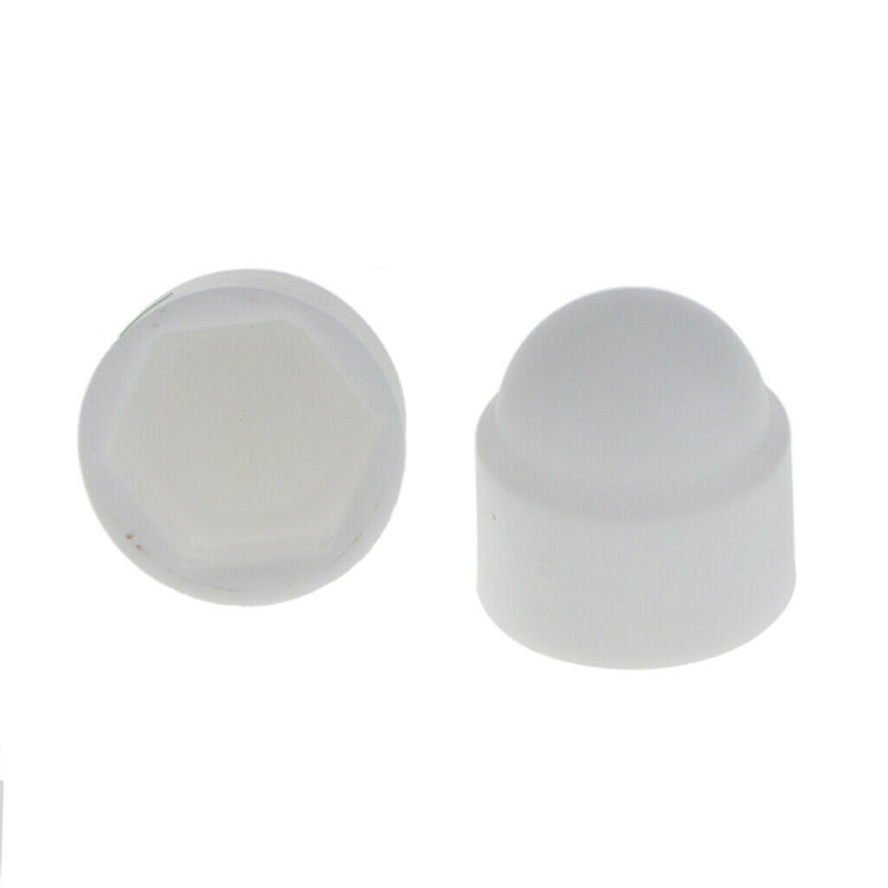 10 Pcs Nut and Bolt Covers M6 10x13mm White Plastic Dome Bolt Nut Hex Hexagon