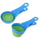 Pet Folded Cat Feeders Bowl Food Storage Spoon Sealing Clipper Dog Supplies BX
