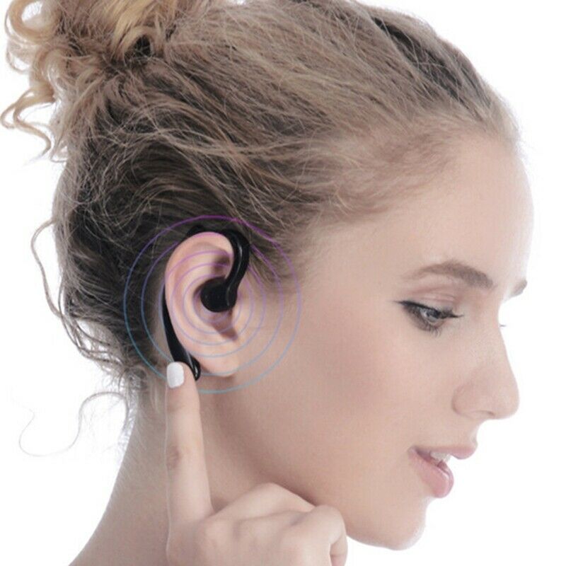 Bone Conduction Wireless Bluetooth Business Headphones Sport Stereo Earpiec Q1J6